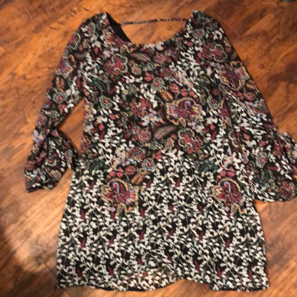 Black floral dress
